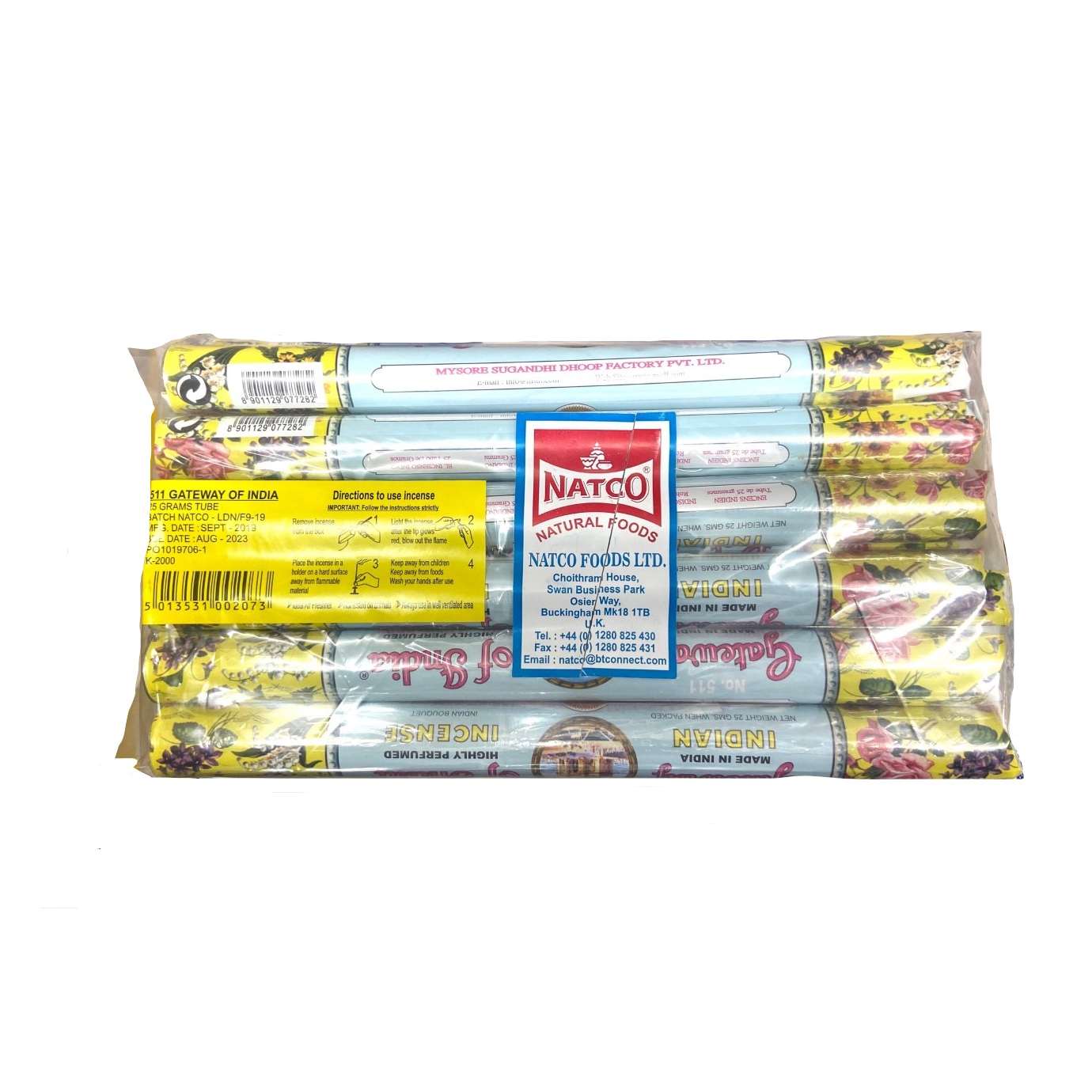 Natco Agarbatti 5 Gateway India x 12 - Ny Ankomst 30.08.25