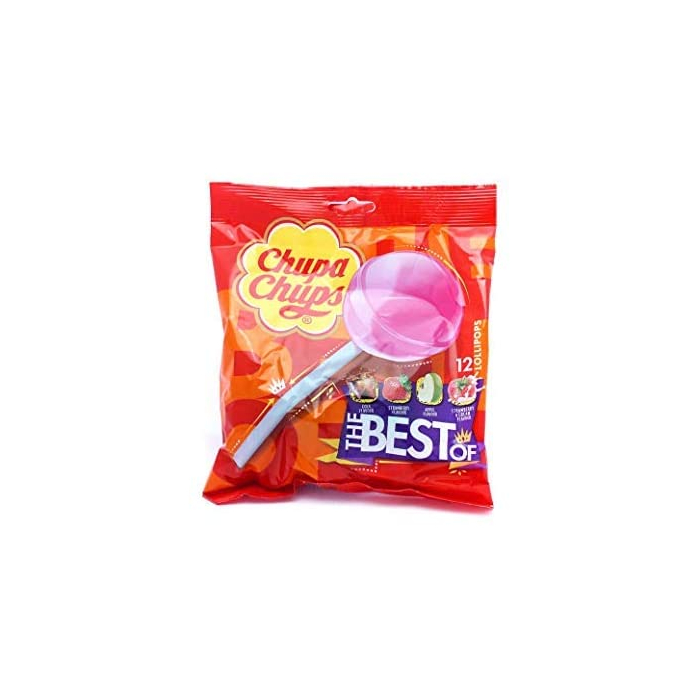 Chupa Chups Lollipop Bags 12's x 12 - Ny Ankomst 02.05.25
