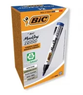 Bic Markers Blue x 12stk - (Perfekt til Plakatskriving) - Ny Ankomst 16.10.25