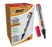 Bic Markers Red x 12stk - (Perfekt til Plakatsk - Tilbud