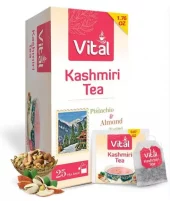 Vital Kashmiri Tea med krydder- & nøttesachet – 25 Tea Bags 50g x 12