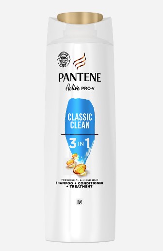 Pantene Shampoo Classic Clean 3 in 1 400ml x 6 - Ny Ankomst 26.09