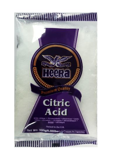 Heera Citric Acid 300g x 10 - Ankomst 10.05.24