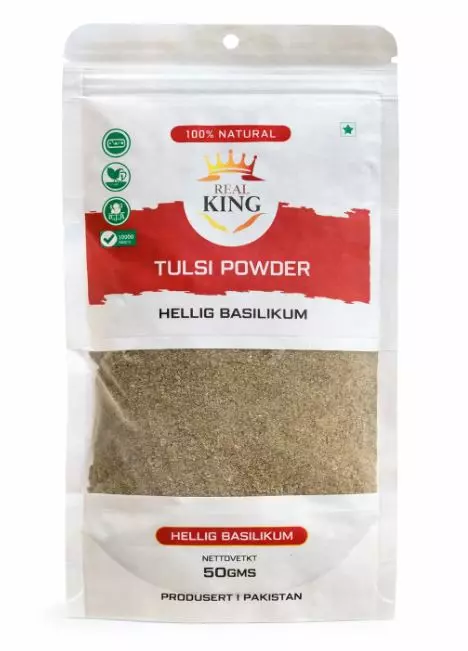 Real King Tulsi Powder 50g x 10 - Ny Ankomst 11.12.25