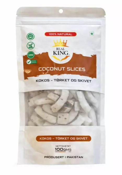Real King Coconut Slices 100g x 8 - Ny Ankomst 11.12.25