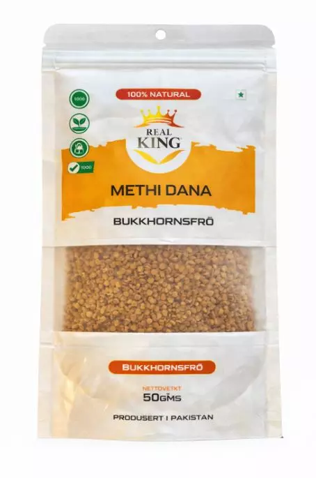 Real King Methi Dana (Bukkhornsfrø) 50g x 10 - Ny Ankomst 11.12.25