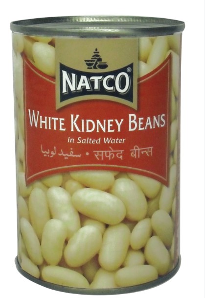 Natco Boiled White Kidney Beans 400g x 12 - Ny Ankomst 20.12