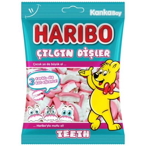 Haribo Teeth 80g x 24 - Ny Ankomst 27.06.25