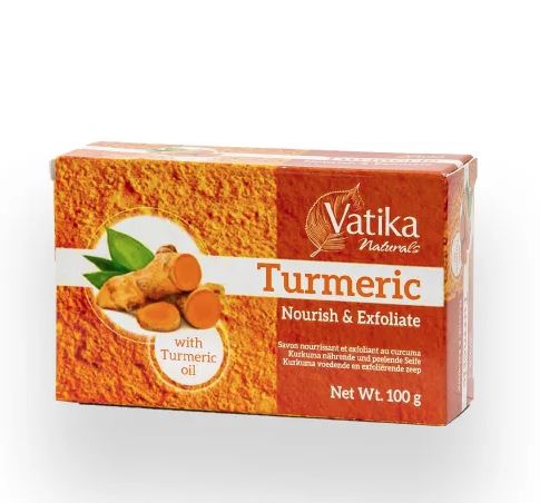 Vatika Soap Turmeric 100g x 6 - Ny Ankomst 02.05.25