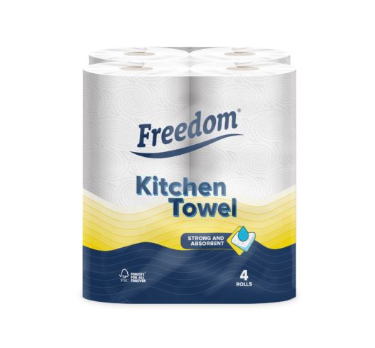 Freedom Kitchen Towel 4 Rolls x 6pk - Ny Ankomst 14.03