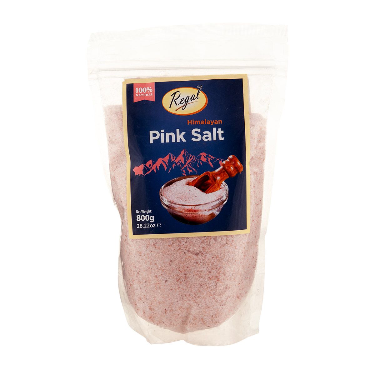 Regal Pink Salt Fine Pouch 800g x 12 - Ny Ankomst! 01-03