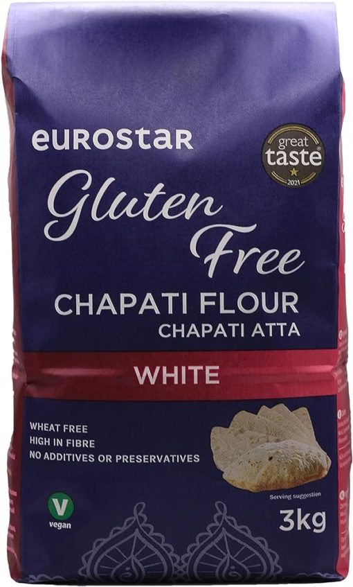 Eurostar Gluten Free White Atta 3kg x 4 - Ny Ankomst 24.04.24