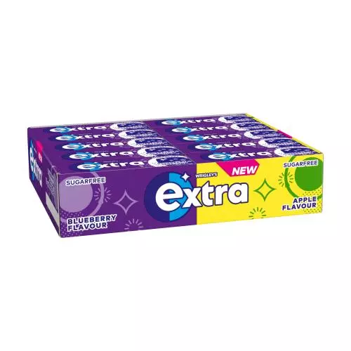 Extra Chewing Gum Blueberry Apple Sugar Free (14g) 10stk x 30