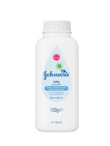 Johnsons Baby Powder 100g x 6 NB! (Husk Etikett)