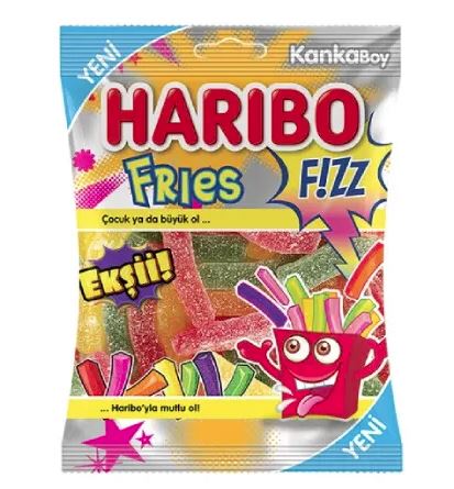 Haribo Eksi Fries 70g x 24 - Ny Ankomst 05.05.25