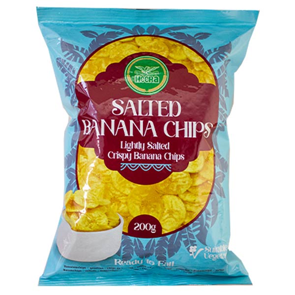 Heera Banana Chips Salted 200g x 10 - Nyhet! Ankomst 10.05.24