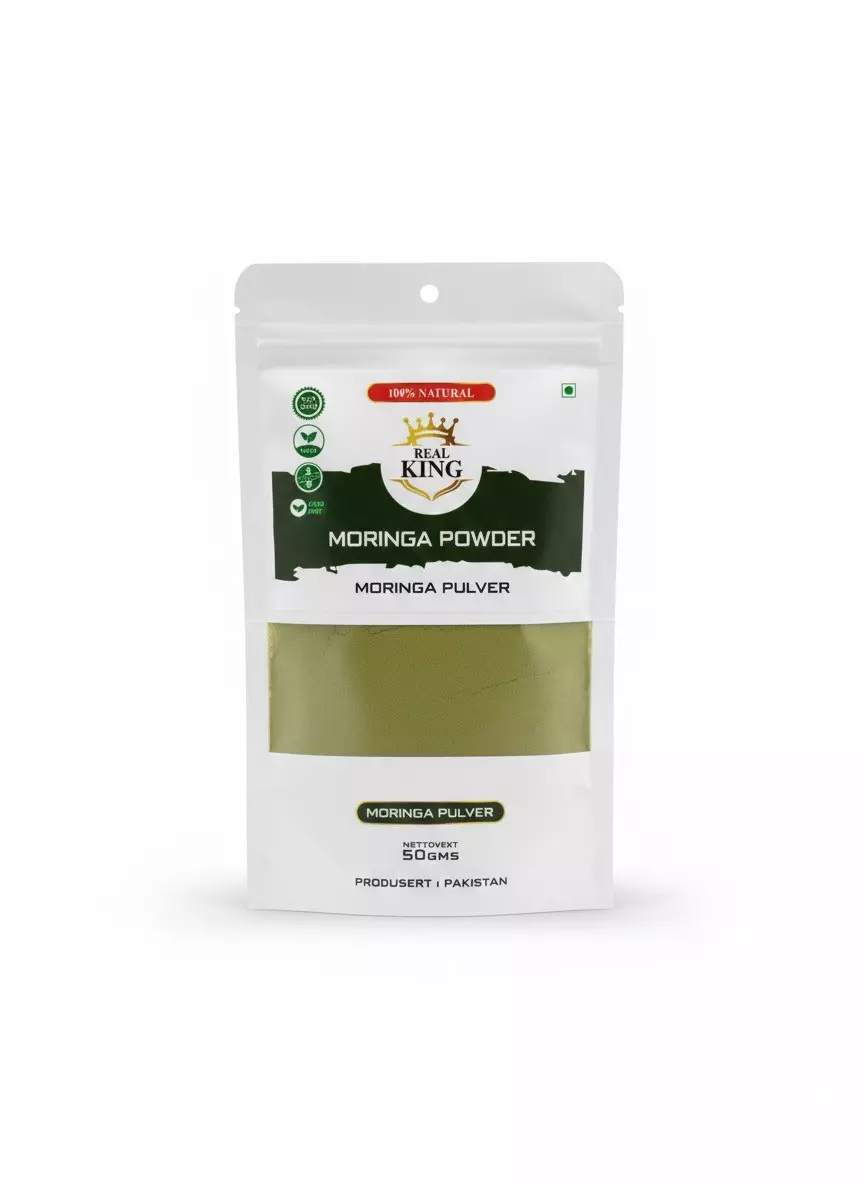 Real King Moringa Powder 50g x 10 - Ny Ankomst 11.12.25
