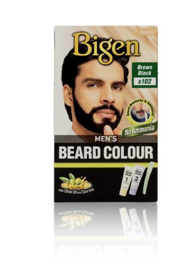 Bigen Men Beard Color (Brown/Black) - B102 x 3 - Ny Ankomst 28.05