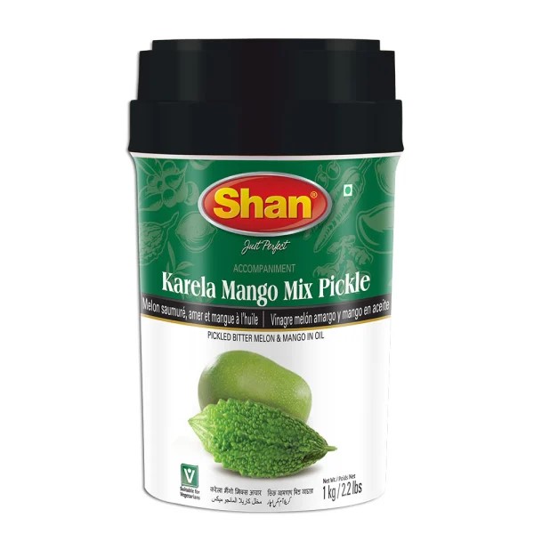 Shan Karella Mango Pickle 1kg x 6 - Nyhet 18.06.24