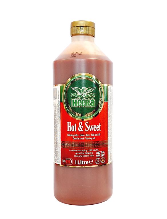 Heera Hot & Sweet Sauce 1L x 10 - Tilbud