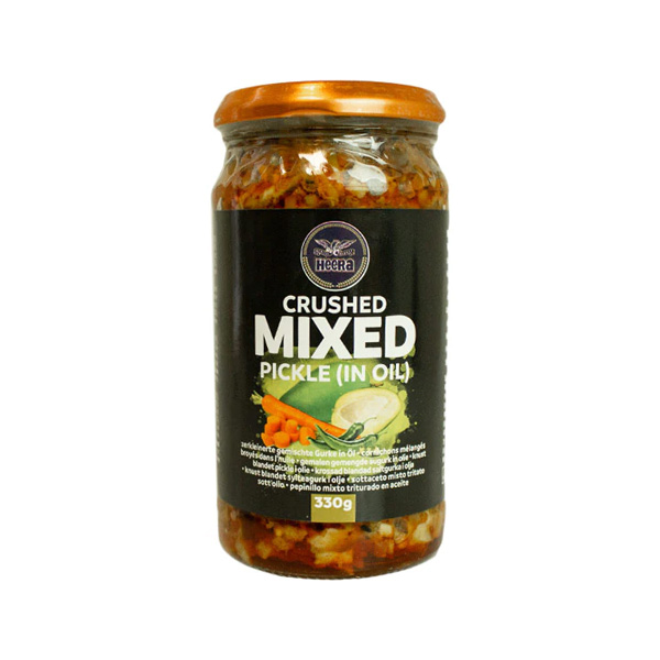 Heera Crushed Mixed Pickle 330g x 12 - Ny Ankomst 24.07.24