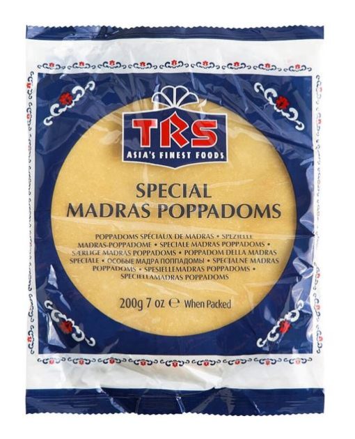 Trs Papads Madras Plain 200g x 60 - Ny Ankomst 10.10.24