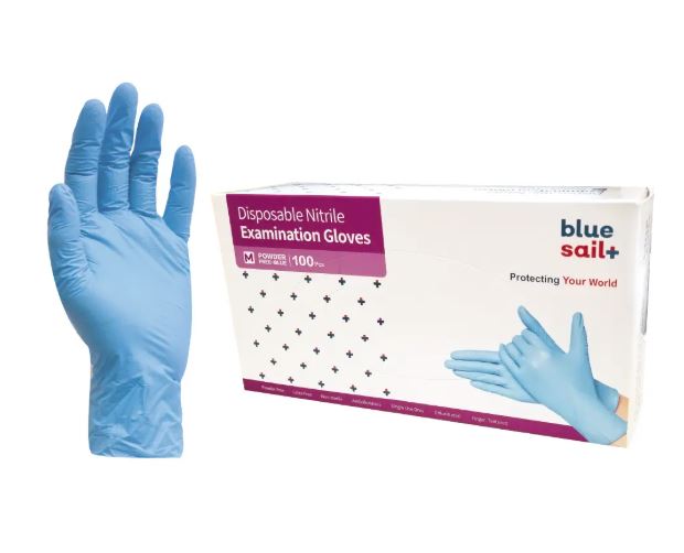 Gloves Blue 100pcs x 1 (L) Bluesail