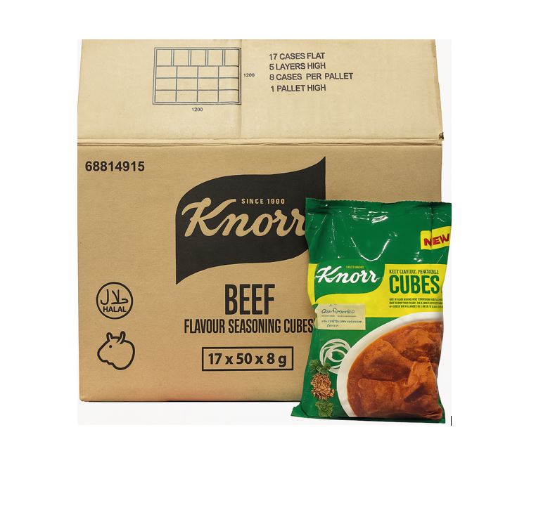 Knorr Halal Beef Bouillon Cubes 400g x 17 - Nyhet 11.12.24 (Etikett)