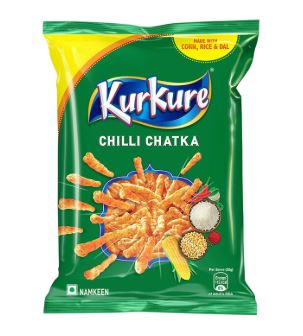 Kurkure Green Chilli Chatka 70g x 80 - (Etikett) - Ny Ankomst 17.07.25