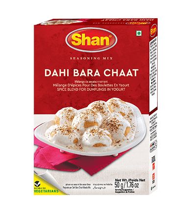 Shan Dahi Bara Chaat Masala 50g x 6pk x 2 - Ny Ankomst 09.01.25