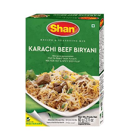 Shan Karachi Beef Biryani 60g x 12 - Ny Ankomst 09.01.25