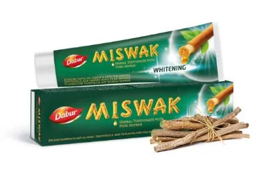 Dabur Toothpaste Miswak Whitening 100ml x 6 - Ny Ankomst 02.05.25