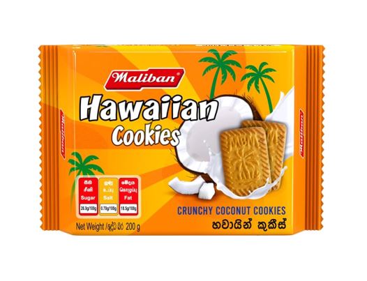 Maliban Hawaiian Cookies Crunchy Coconut 200g x 24 - Nyhet 07.05.25