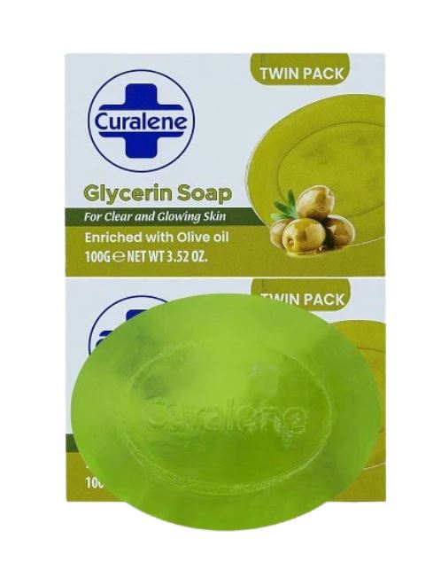 Curalene Soap Glyserine Olive Oil (100g x 2) x 12 -  Ny Ankomst 04.06.25