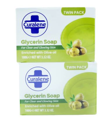 Curalene Soap Glyserine Olive Oil (100g x 2) x 12 -  Ny Ankomst 04.06.25