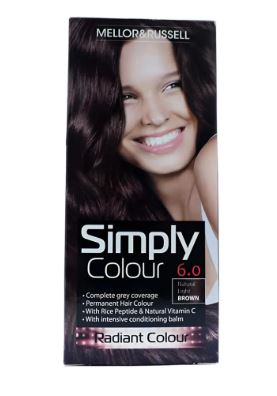 Simply Hair Color Natural Light Brown No. 6 x 6 - Nyhet 04.06.25