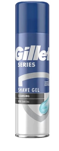 Gillette Shaving Gel Cleansing Charcoal 200ml x 6 - Ny Ankomst 05.06.25