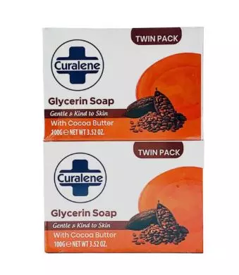 Curalene Soap Glyserine Cocoa Butter (100g x 2) x 12 - Tilbud 20-25 April