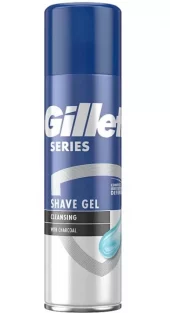 Gillette Shaving Gel Cleansing Charcoal 200ml x 6 - Ny Ankomst 05.06.25