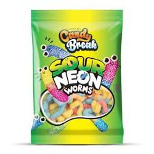 Candy Break Sour Neon Worm 113g x 12