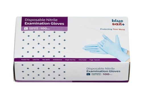 Engangshansker (Blå) 100pcs x 1 (L) Bluesail