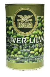 Heera Canned Tuver Lilva (Green Piegon Peas) 400g x 12 - Ny Ankomst 19.07.25