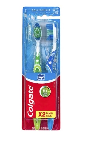 Colgate Toothbrush Maxfresh Toothbrush Twin x 36 - Ny Ankomst 05.08.25