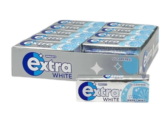 Extra Chewing Gum White Sweet Mint Sugar Free (14g) 10stk x 30 - TILBUD 29 SEP. TIL 4 OKT.