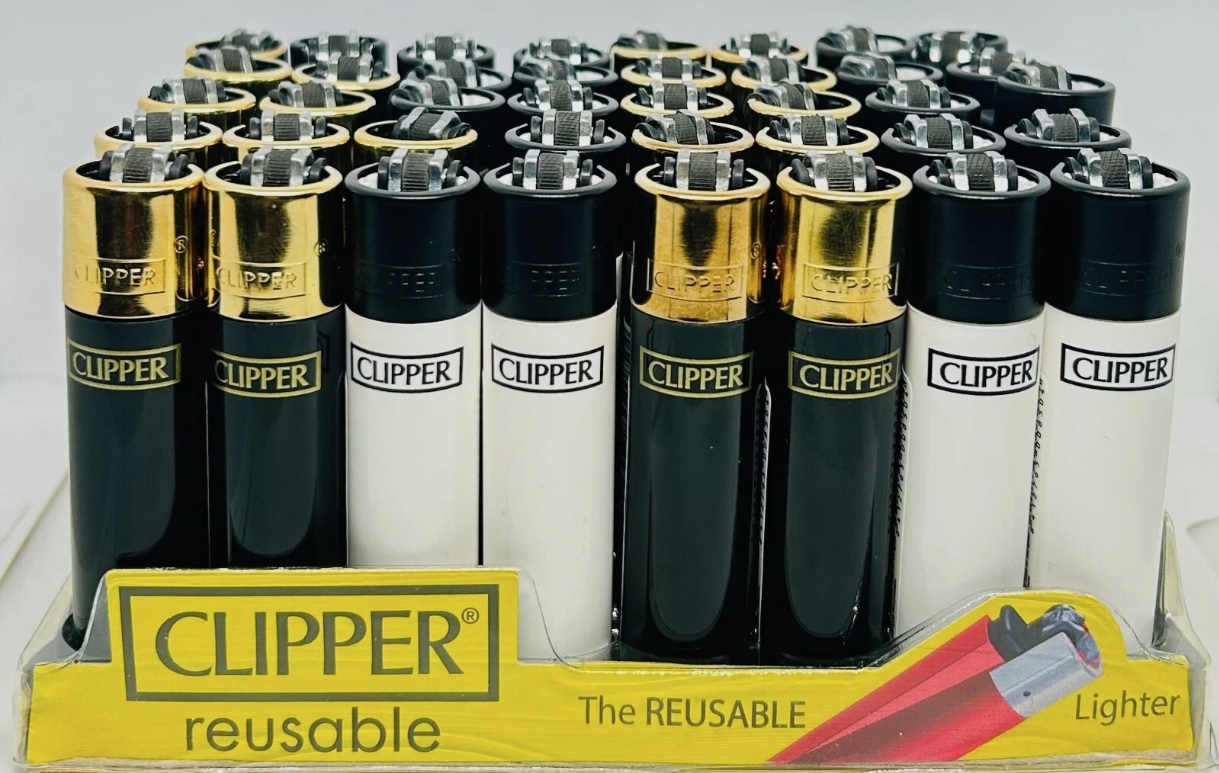Clippers Lighter Black & Gold 40pcs - Ny Ankomst 01.10.25