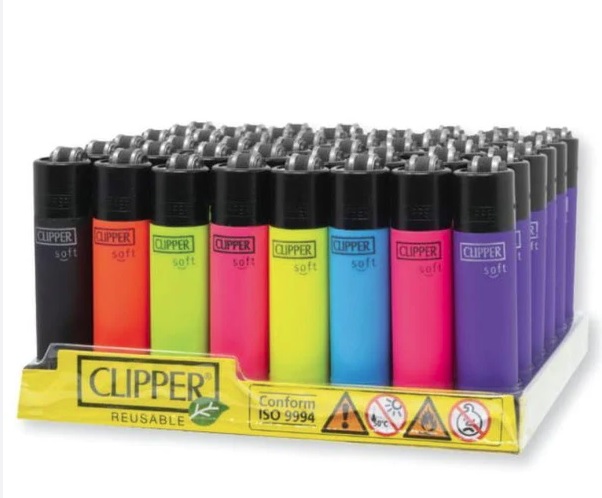 Clippers Lighter Flourescent 40pcs - Ny Ankomst 01.10.25