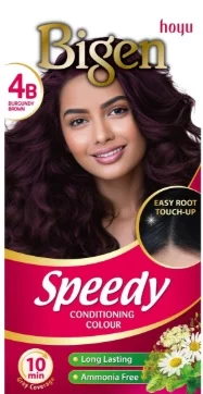 Bigen Womens´s Speedy Conditioning Color #4B (Burgundy Brown) x 3