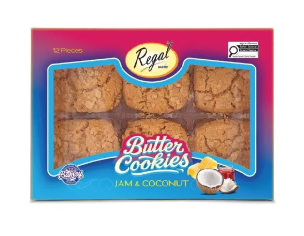 Regal Butter Cookies Jam & Coconut 12pcs x 9 - Nyhet 07.10.25 - kampanjepris!
