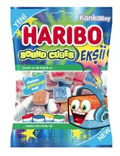 Haribo Eksi Sound Cubes 80g x 24 - Ny Ankomst