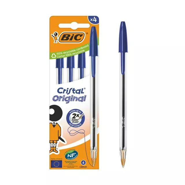 Bic Pens Orange Fine Blue 4stk x 10pk - Ny Ankomst 16.10.25